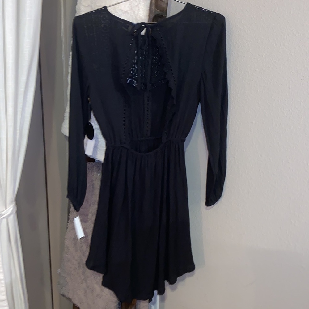 Amuse Society black longsleeve backless dress XS​